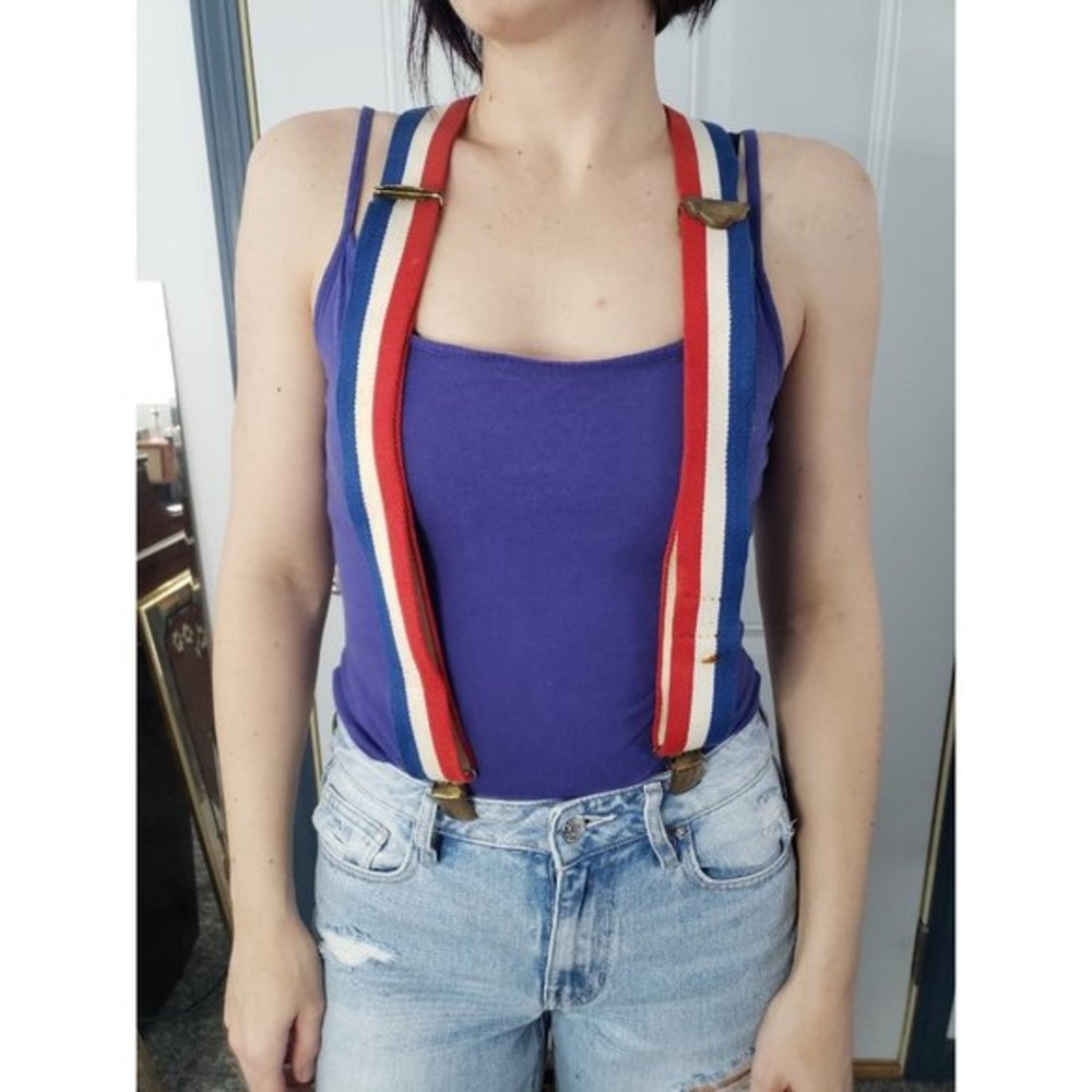 Vintage Red, White, and‎ Blue Suspenders